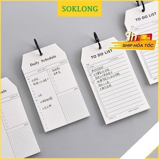 Tập 52 tờ note ghi chú check list viết kế hoạch Sổ KLONG, công việc to do list tiện lợi NO08