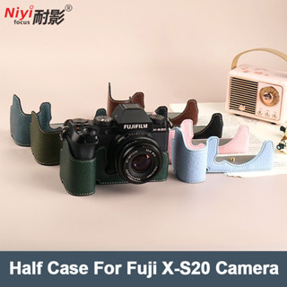 Ốp lưng cơ sở máy ảnh bằng da PU họa tiết vải lanh cổ điển Fujifilm XS10 XS20 XT10 XT20 X-T10 20 X-S10 20 XT30 XT30 II Phụ kiện túi đế bảo vệ Túi da