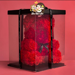 [Ship hoả tốc - Tặng kèm túi] Bó hoa xốp hình gấu bông có kèm hộp tặng quà sinh nhật, lể tình nhân