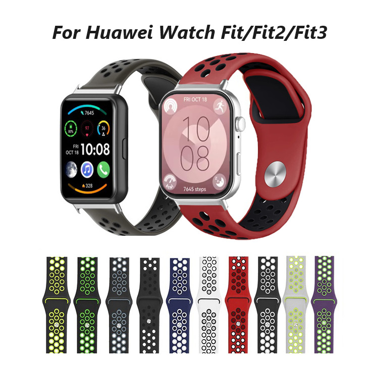 Dây đeo đồng hồ silicon cho Huawei Watch Fit 2 3 4 / Fit New / SE / Phiên bản đặc biệt / Fit2 / Fit3