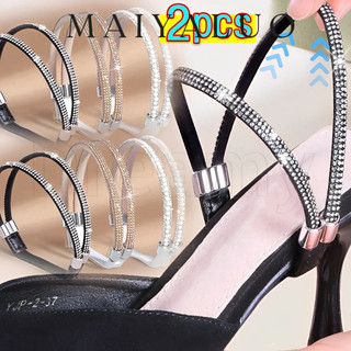 Set 2 Dây Đeo Giày Cao Gót / Thắt Lưng Đính Đá Chống Trượt Có Thể Tháo Rời