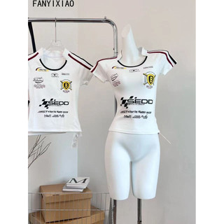 FANYIXIAO áo phông áo thun nữ croptop baby tee Phong cách Stylish Fashion xu hướng WCS2480LQD 35Z240830