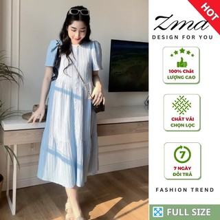 Đầm Bầu Xinh thiết kế sơ mi khuy cài mặc đi làm dự tiệc công sở chất vải dáng dài siêu xinh