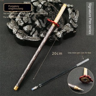 Bút gel Demon Slayer Series Kimetsu No Yaiba Tanjirou Kyoujurou 0.5mm Refill Cosplay Prop Signature Pen 20cm Bán chạy