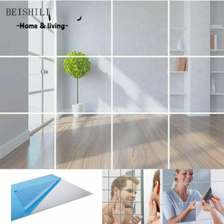 Conopery Bộ 10 Miếng Dán Tường Tráng Gương Tự Dính Trang Trí Nhà Tắm