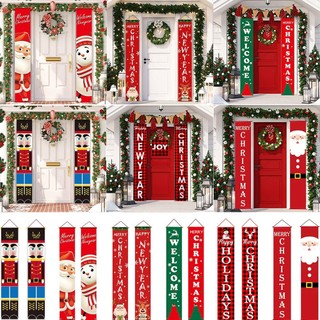  Giáng Sinh Vui Vẻ Hiên Nhà Ký Trang Trí Cửa Biểu Ngữ Trang Trí Giáng Sinh Giáng Sinh Ông Già Noel Hiệp Sĩ Treo Đồ Trang 