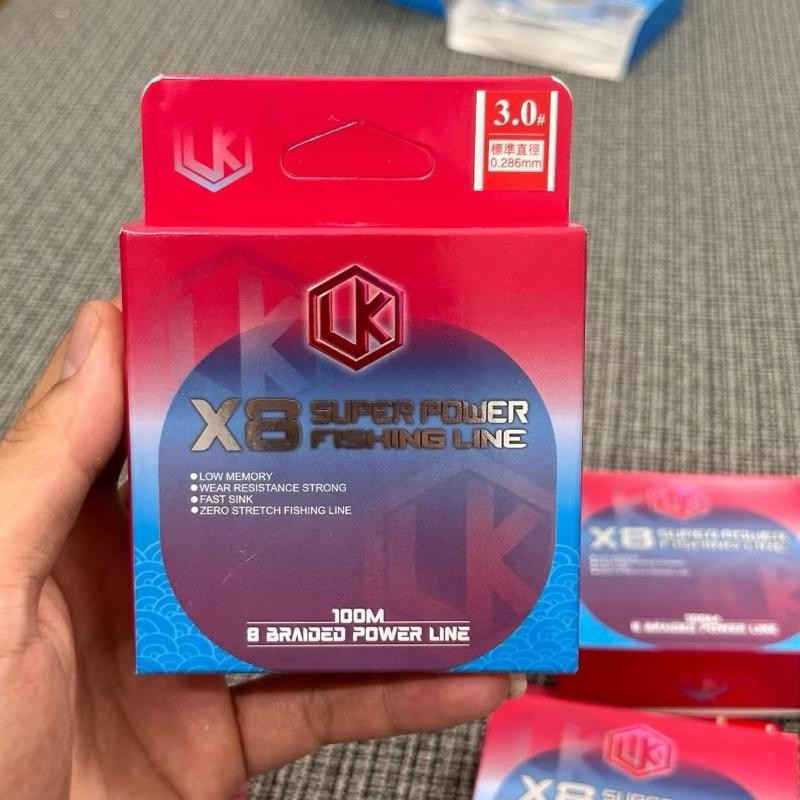 Dây dù câu lure LK HOÀ X8 dài 100m chính hãng