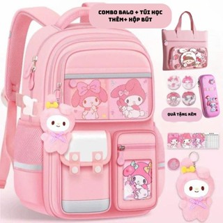 COMBO Balo Chống Gù+Túi Học Thêm+Hộp Bút In 3D Cho Bé Trai Gái Học Sinh Cấp 1 2 Đeo Vai Mầm Non Mẫu Giáo Đi Học
