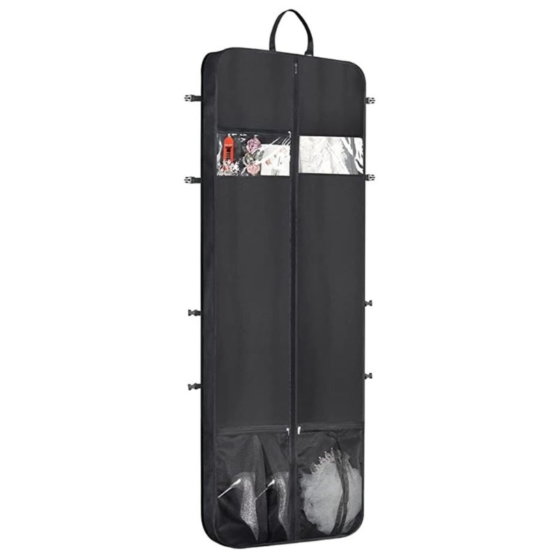 Kiss 72Inch Áo Cưới Túi Bảo Quản Chống Bụi Có Thể Gập Lại Treo Bao Tiết Kiệm Không Gian Quần Áo Bảo 