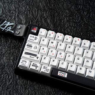 Secret Black Fire Keycaps 136   139 Phím Cherry Profile PBT Dye Thăng hoa Wooting60 MAD60 Aula F75 Keycaps đơn giản Creative Black Graffiti Keycaps 