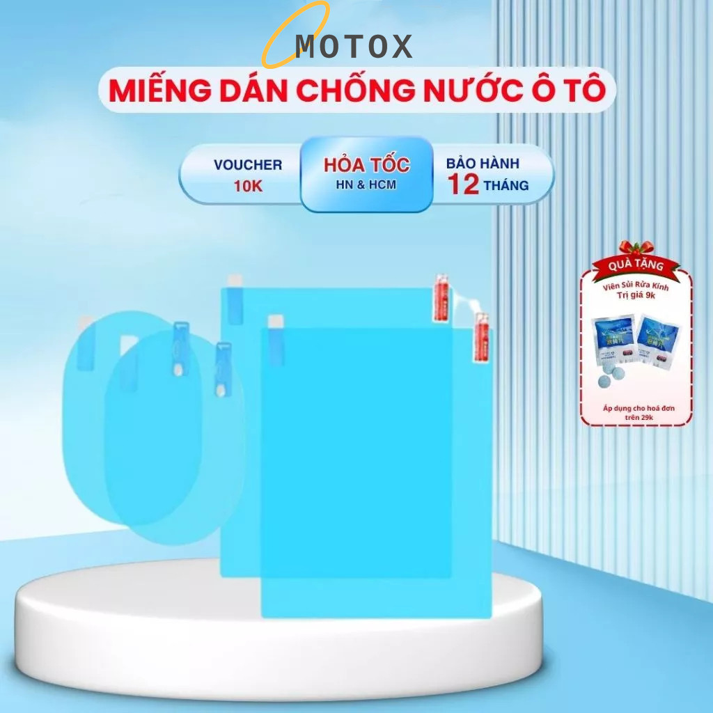 Miếng Dán Chống Bám Nước , Miếng Dán Gương Kính Ô Tô Chống Thấm Nước Mưa, Sương Cao Cấp, Chống Đọng