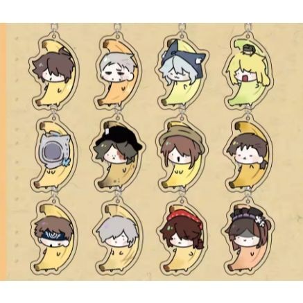 Móc khóa Game Identity ⅤNabu Sabata Ithaqua banana móc khoá bằng chất liệu arcrylic trong suốt Wrigh