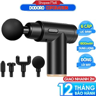 [BH 2NĂM] Máy mát xa cầm tay, máy massage DO720 toàn thân Với 4 Đầu Thay Thế 6 Cấp Độ BH 24 Tháng