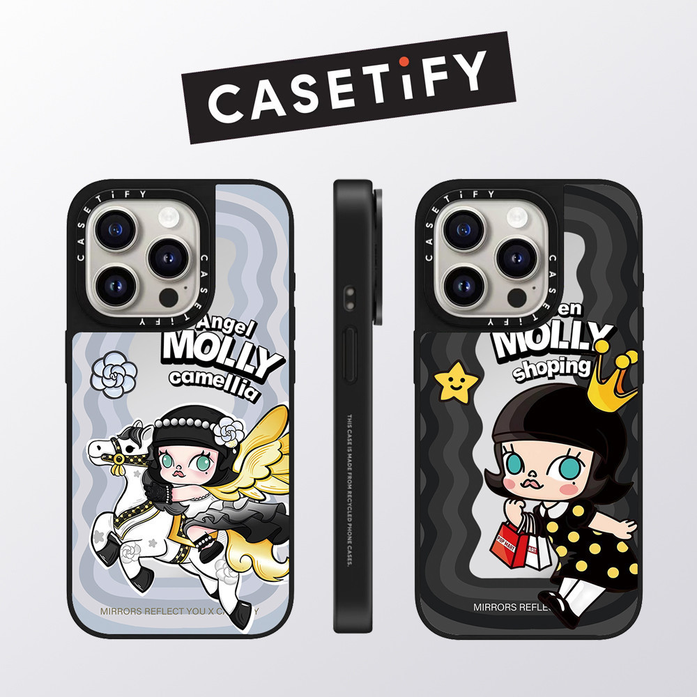 Ốp Điện Thoại Chống Rơi CASETIFYG Cho IPhone 17 16 15 14 13 12 ProMax Ốp Cứng In Bên Mart Molly Case