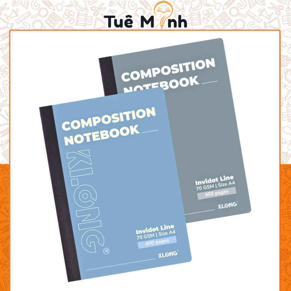 Vở ghi chép klong  MS 216 Tập a4 400 trang 70 gsm layout invidot line chống lóa kẻ ngang thoáng mắt
