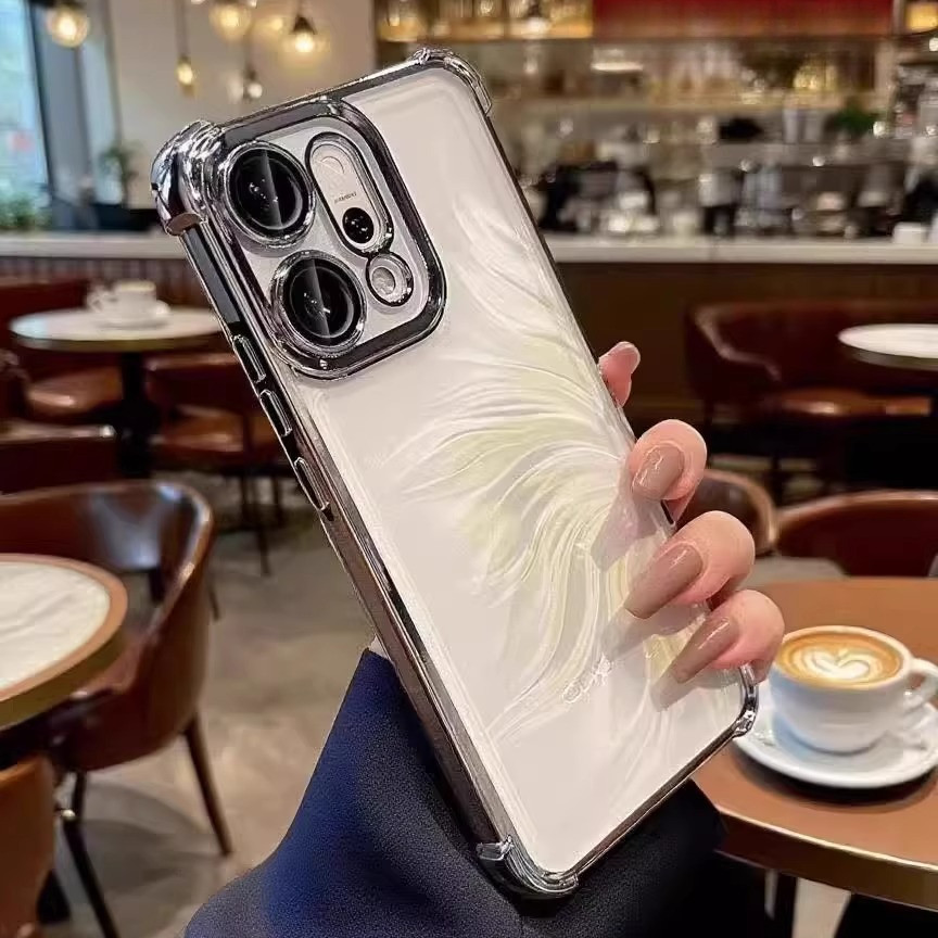 Dành Cho Reno 14F Vỏ Cho OPPO Reno 14F 14 Pro 5G Reno14 Reno14Pro Reno14F Vỏ Điện Thoại Mạ Vuông Cặp