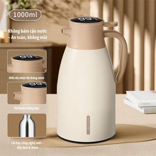 Phích giữ nhiệt cao cấp có màn hình hiển thị nhiệt độ, dung tích lớn, giữ nhiệt lâu, tiện lợi