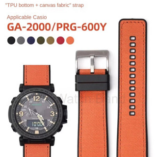  Dây đeo thay thế cao su vải 24mm cho dây đeo đồng hồ GA2000   PRG600   PRG650 Vòng đeo tay chống mồ hôi chống nước 