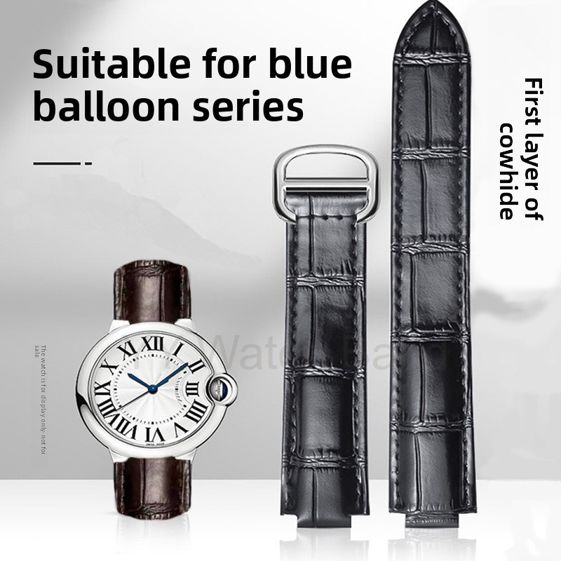 Dây đeo đồng hồ da cao cấp cho Cartier - 8*14mm, 8*16mm, 11*18mm, 12*20mm điều chỉnh được |   Chất l