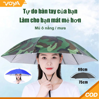 Dù Đội Đầu Câu Cá,Mũ ô ngoài trời có thể gấp lại， Du Lịch Đường Kính 75cm