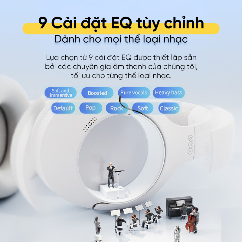 Tai Nghe Chụp Tai Không Dây QCY H3 Lite BH24H3C ANC (Bluetooth v5.3, 60H, ENC)- BH Chính Hãng | BigBuy360 - bigbuy360.vn