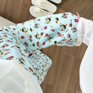 The Powerpuff Girls Quần Pyjama Nữ Mùa Hè Phong Cách Hàn Quốc Ống Rộng