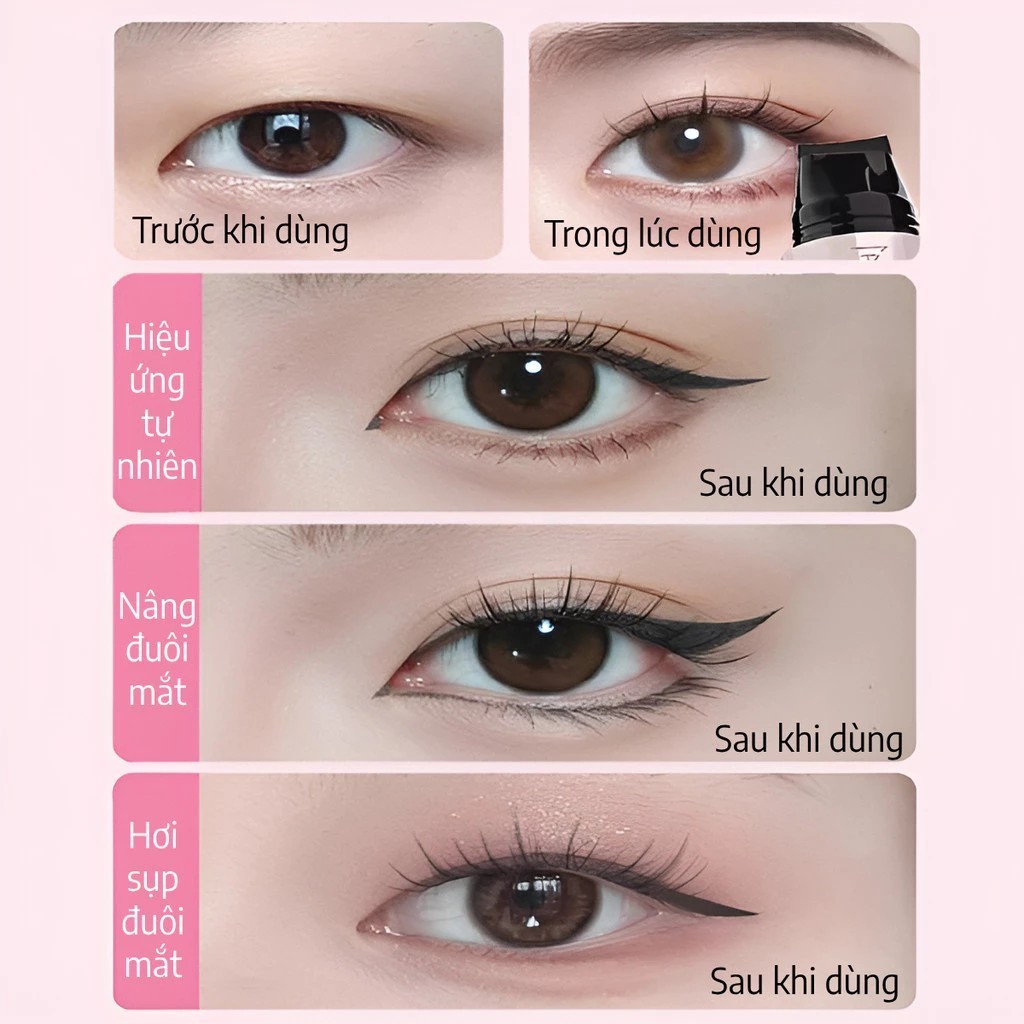 Bút Kẻ Mắt 2 Đầu Eyeliner Stamp Nét Mảnh Chống Nước Trang điểm tem kép tiện lợi, lâu trôi | BigBuy360 - bigbuy360.vn