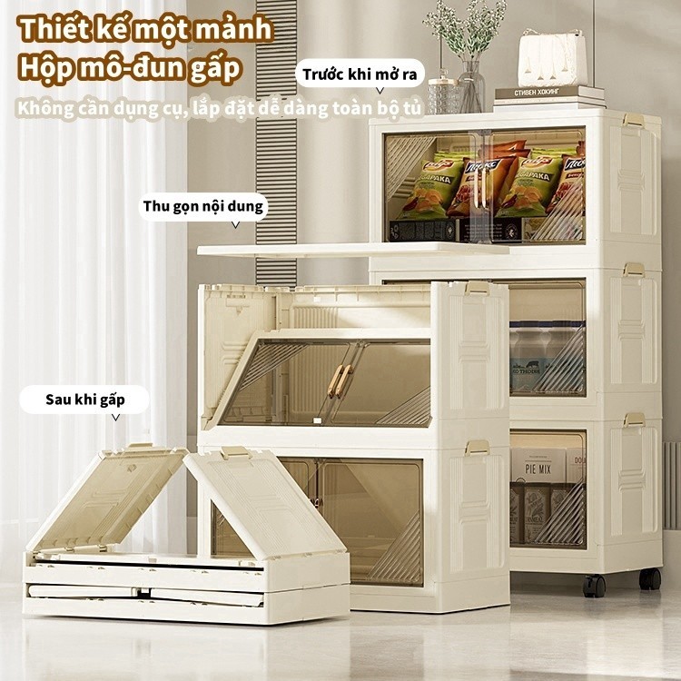 Tủ đựng đồ gấp mới không cần lắp đặt, chịu lực tốt, tủ đẹp, chất liệu nhựa PP mẹ và bé, đựng quần áo và đồ lặt vặt | BigBuy360 - bigbuy360.vn