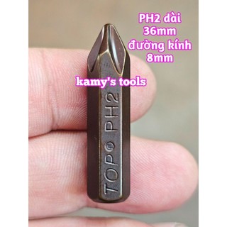 Mũi vít đóng bake 4 cạnh ph2 8mm 5/16 inch dài 36mm top model tbd-8362b