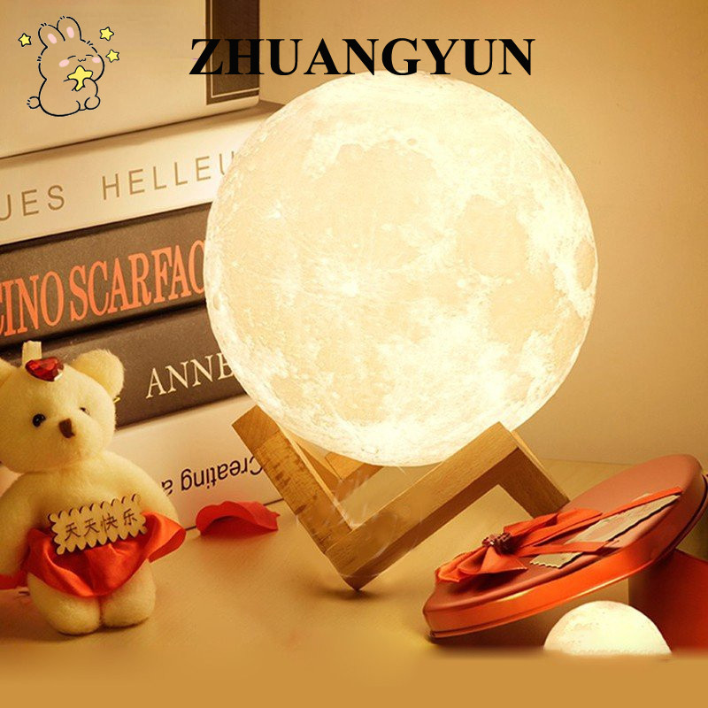 Đèn LED Để Bàn Hình Mặt Trăng 8cm
