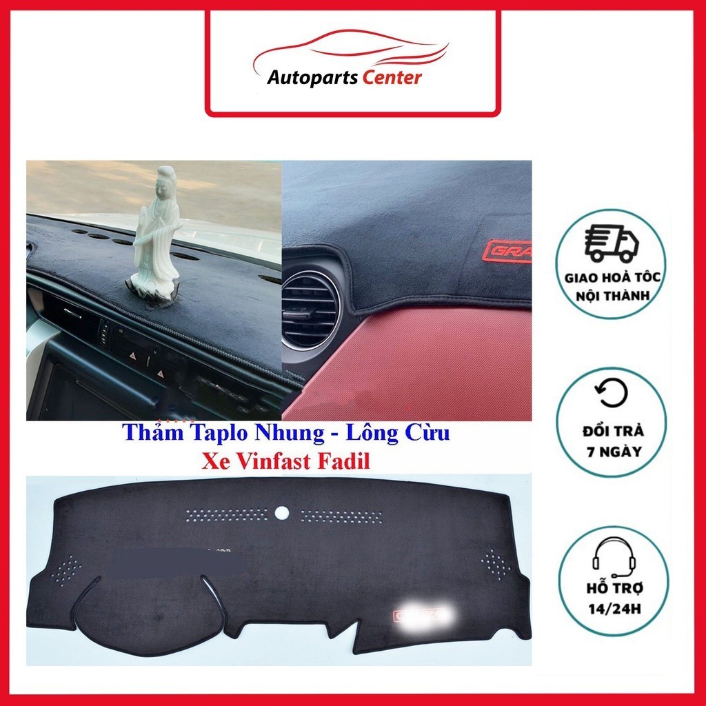 Thảm taplo xe Vinfast Fadil 2019- 2022, 2023 chất liệu nhung cao cấp