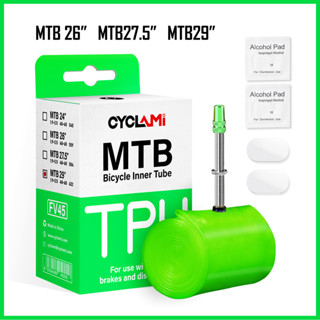 Siêu Nhẹ Xe Đạp Bên Trong Ống 26 27.5 29 Inch MTB Xe Đạp Chất Liệu TPU Lốp 45 Mm Van Pháp Siêu Nhẹ Chống Oxy Hóa CYCLAMI