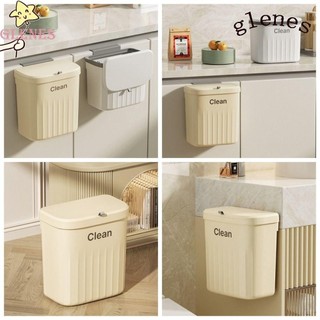 Hộp đựng rác nhà bếp GLENES, Giỏ đựng rác treo tường hình chữ nhật, tiện lợi có nắp Thùng rác tái chế dung tích lớn ô tô