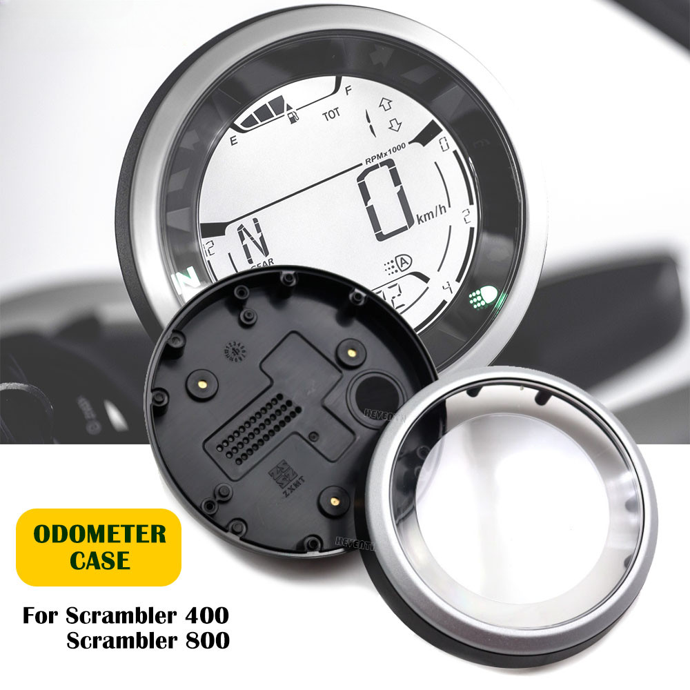 Đen / Bạc Xe Máy Dụng Cụ Ốp Lưng Đồng Hồ Tốc Độ Đồng Hồ Đo Tốc Độ Máy Đo Tốc Độ Bảng Điều Khiển Dành