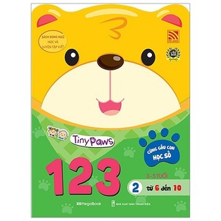 Sách - tiny paws - cùng gấu con học số 123 - từ 6 đến 10
