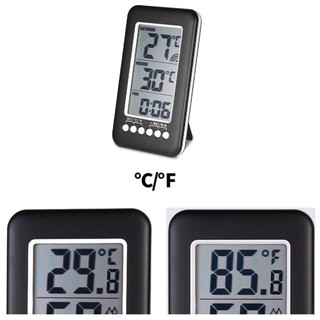 Thermometer Indoor Outdoor Temperature Meter Thermometer Clock Transmitter[SECL]