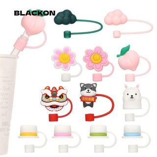 BLACKON Đậy Ống Hút Bằng Silicon Chống Bụi Hình Hoạt Hình Dễ Thương Ốp