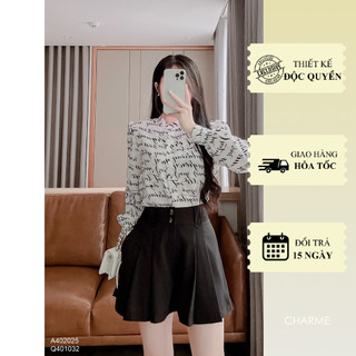 Quần short đùi nữ ống rộng xếp ly trẻ trung năng động Charme 401032