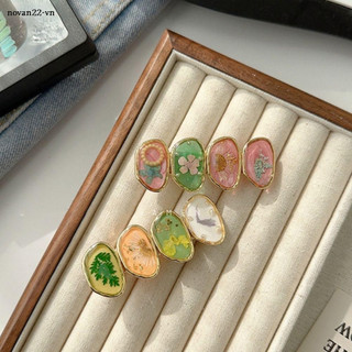 Fujiou Kẹp Tóc Ngọt Ngào, Dầu Thả Hoa Khô Nhiều Màu Sắc Barrettes, Kẹp Bên Thời Trang Phụ Kiện Tóc Phong Cách Hàn Quốc Dễ Thương Mỏ Vịt Kẹp Hàng Ngày