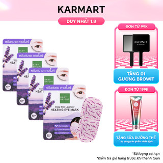 Combo4 Miếng Mặt Nạ Giảm Quầng Thâm Mắt Baby Bright Sleep Well Lavender Heating Eye Mask 15g