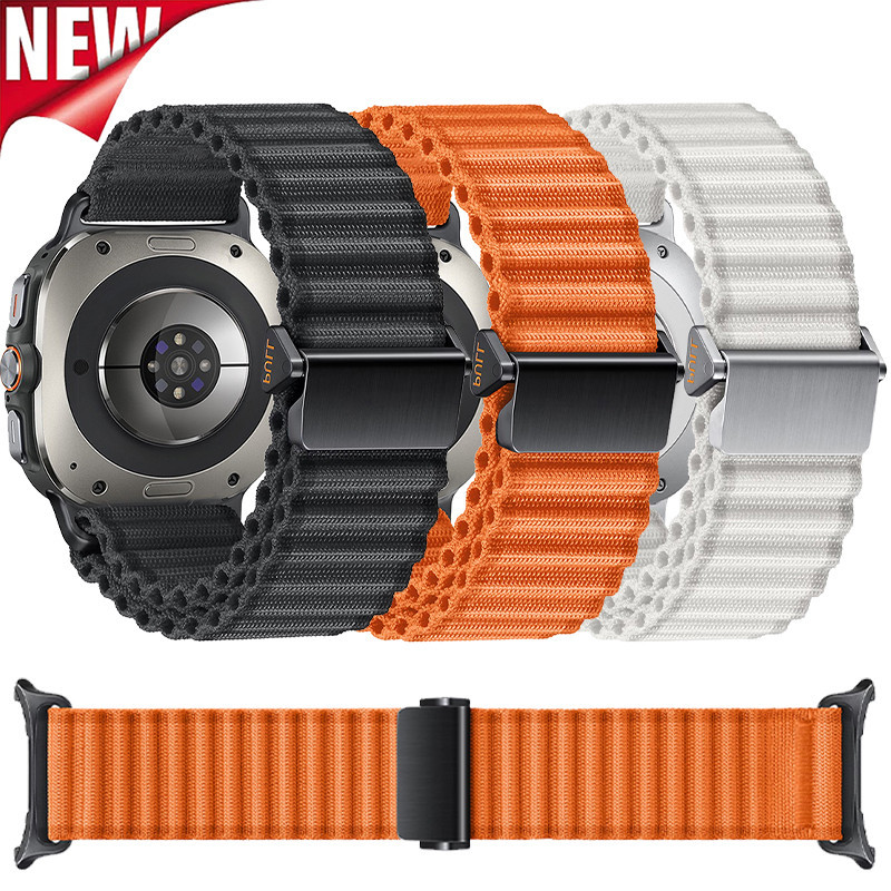 Dây đeo Nylon đại dương cho Samsung Galaxy Watch 7 Ultra 47mm Dây đeo cổ tay thể thao Vòng đeo tay c