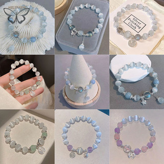 Vàng Opal Biển Kho Báu Ánh Trăng Pha Lê Vòng Tay Đàn Hồi Ánh Sáng Cho Bé Gái Phụ Kiện Trang Sức VN