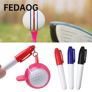 FEDAOG 1 Set Outdoor Golf Ball Liner Circle Plastic Marker Line Mark Clip Sport Template Alignment 360 Degree with Pen 3 Colors Drawer Aids/Multicolor