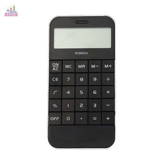 JESJELIU Máy tính chữ số Túi văn phòng thời trang Mini Màn hình giá rẻ Màu trắng