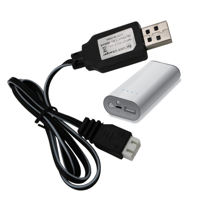 Cáp sạc Lithium WU 7 4V Dây sạc cổng USB sang 3Pin