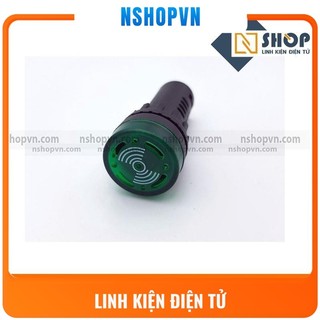Đèn báo có còi AD16-22SM màu xanh lá 12V, 24V, 220V