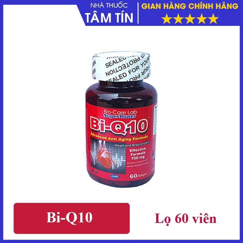 [CHÍNH HÃNG ] Bi Q10 Tăng cường sức khỏe tim mạch - Lọ 60 viên