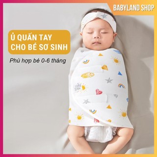 Khăn quấn bé sơ sinh chống giật mình loại mỏng, dùng làm ủ quấn tay cho bé, quấn chũn mùa hè thoáng mát mềm mại