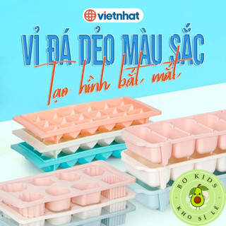 Khay Làm Đá Việt Nhật Đủ Loại 5 đến 8 đến 33 Viên Dẻo (6921) Vỉ Đá Cười, Khay có Lắp 8 Viên, vỉ tròn