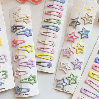10PCS Korean Cream Color Dripping Oil BB Clip Sweet Girls' Hairpin Cute Wild Headwear